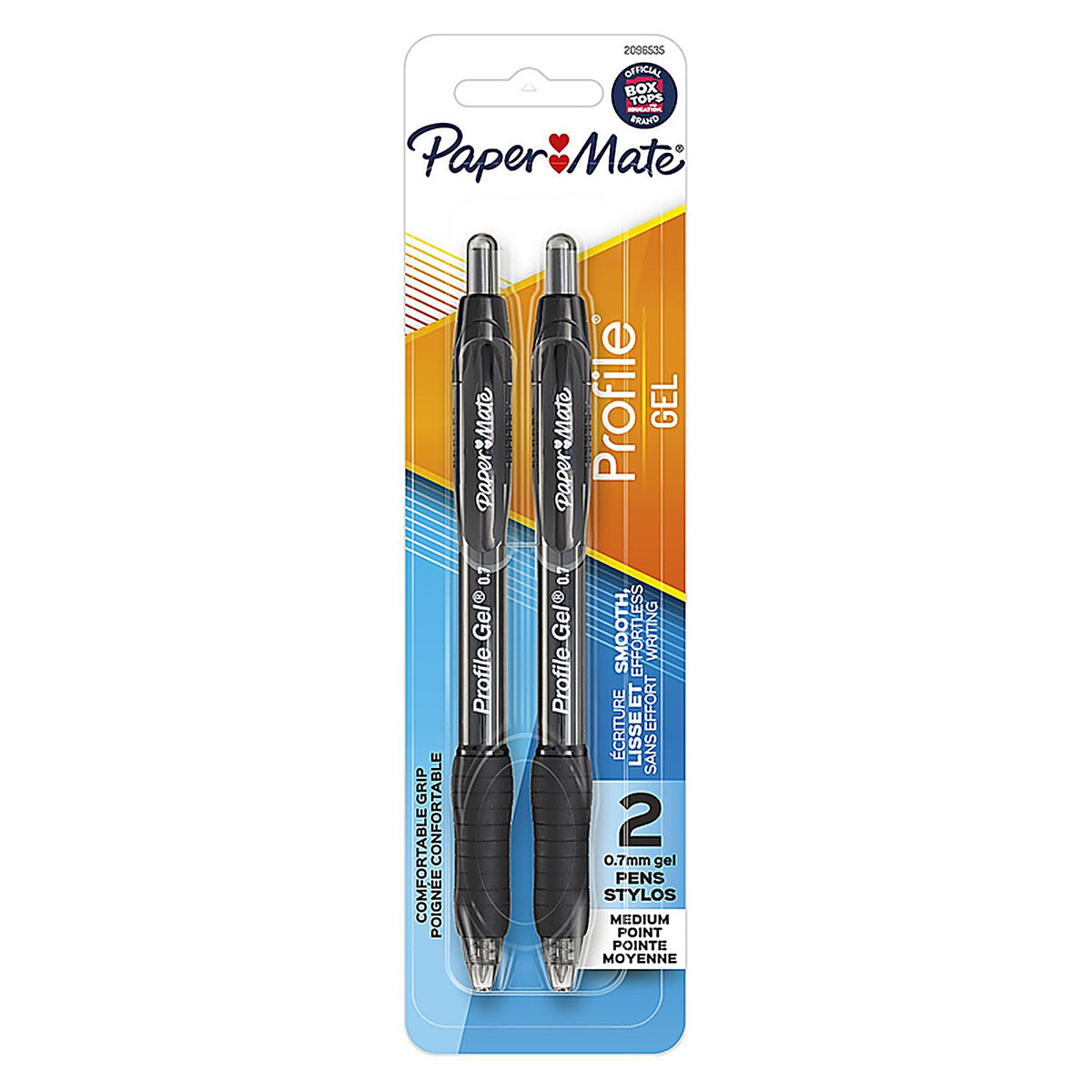 Paper Mate 2096535 Profile Gel Black Retractable Gel Pen 2/Pack