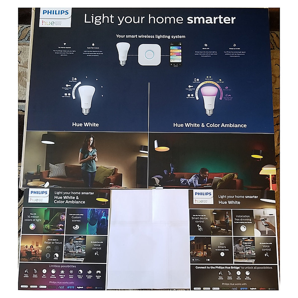 Philips - HUEPOP2019 - Standard Electrical Sign Kit Philips LED Smart Lights