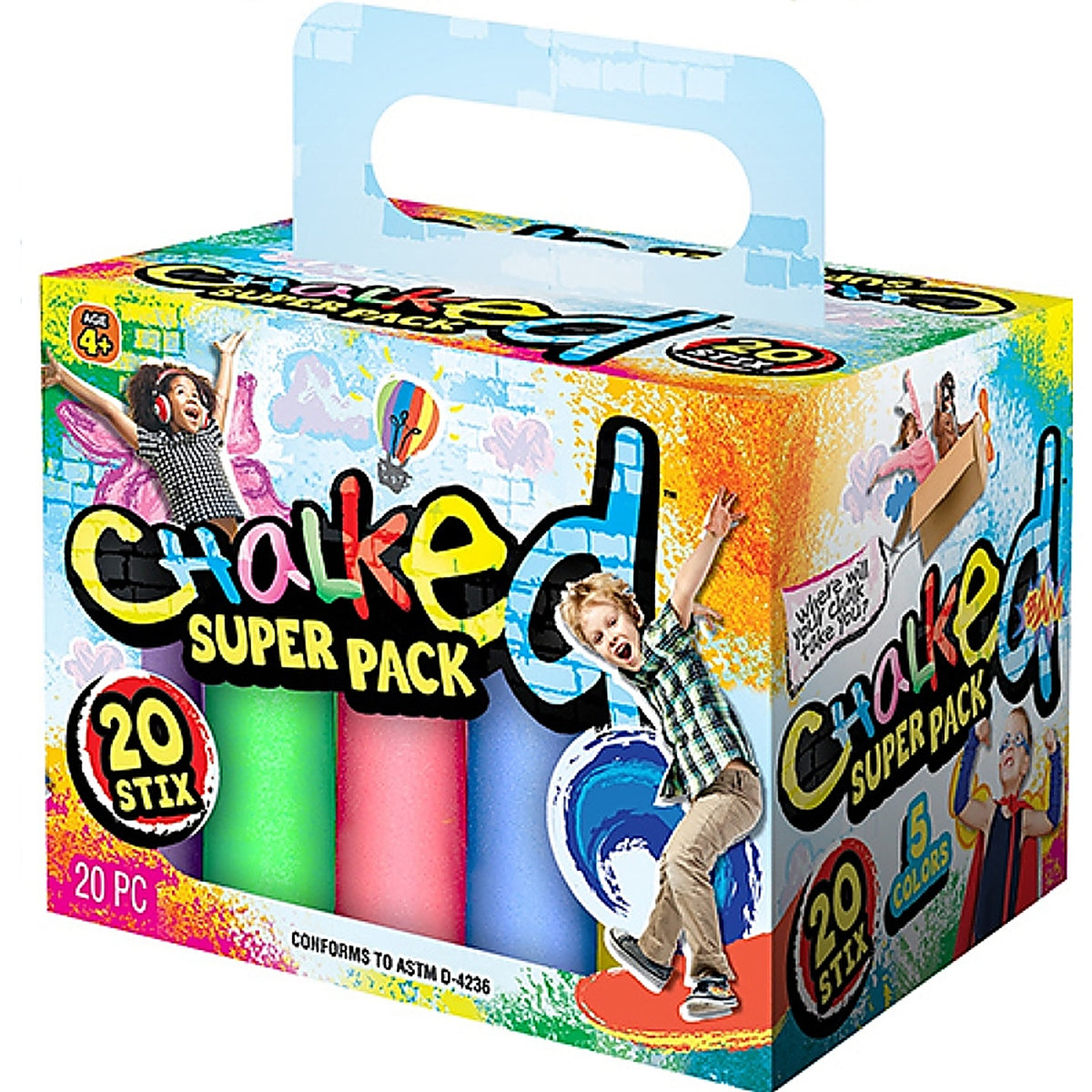JA-RU 3509 Sidewalk Chalk Assorted 20/pc.