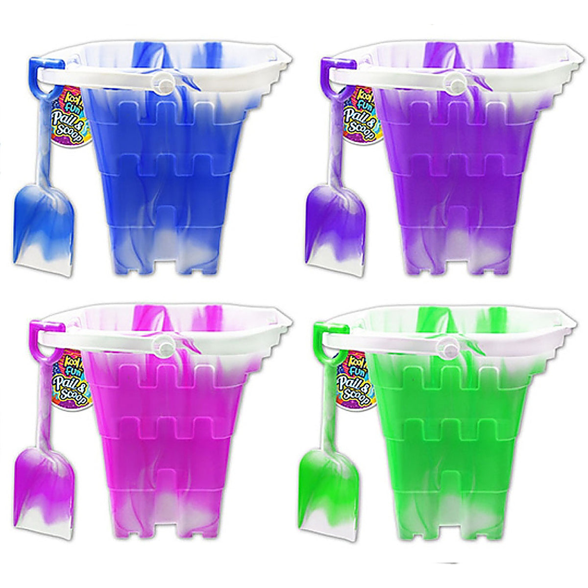 JA-RU 6571 Kool N Fun Pail and Scoop Plastic Assorted 2/pc.
