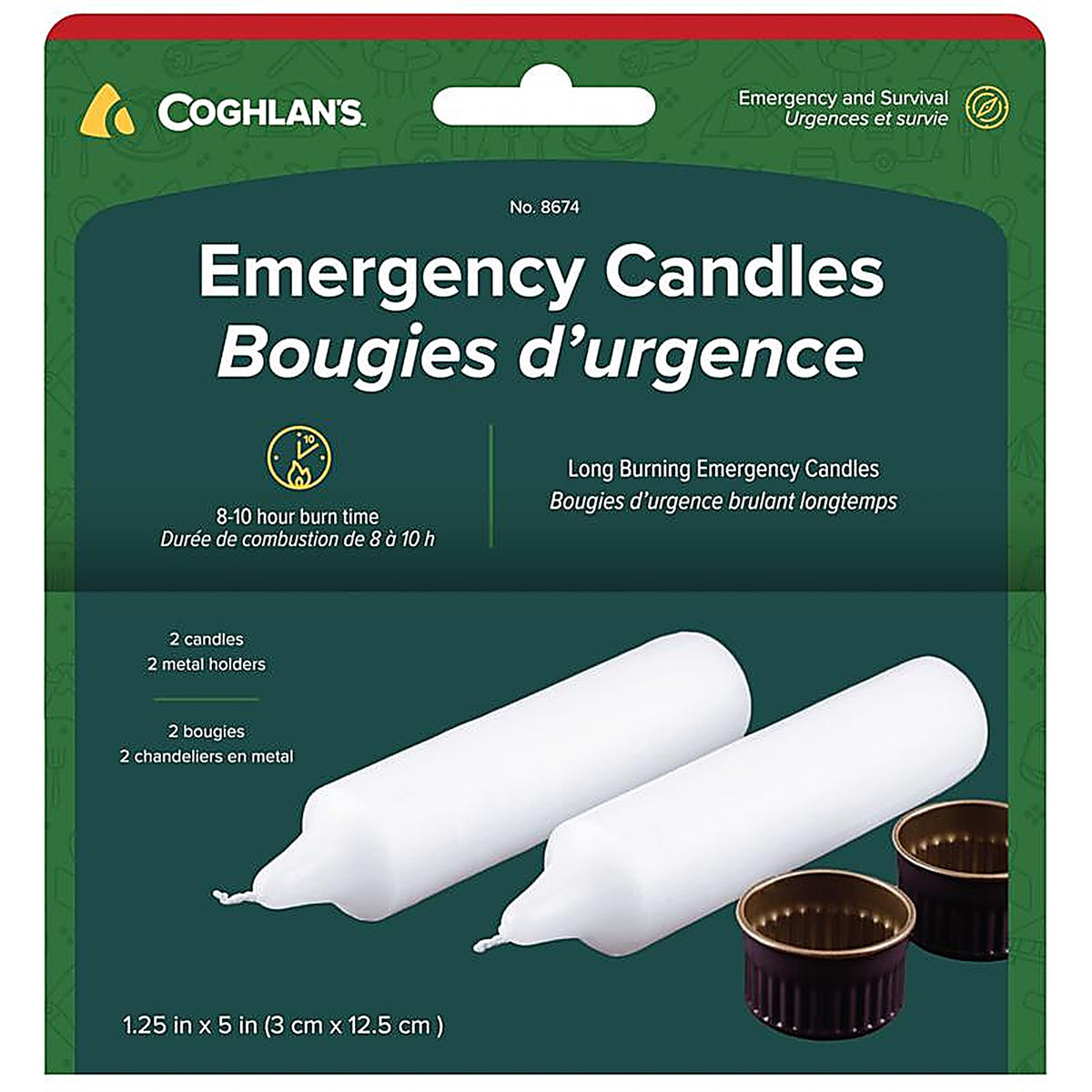Coghlans - 8674 - White No Scent Scent Emergency Candle
