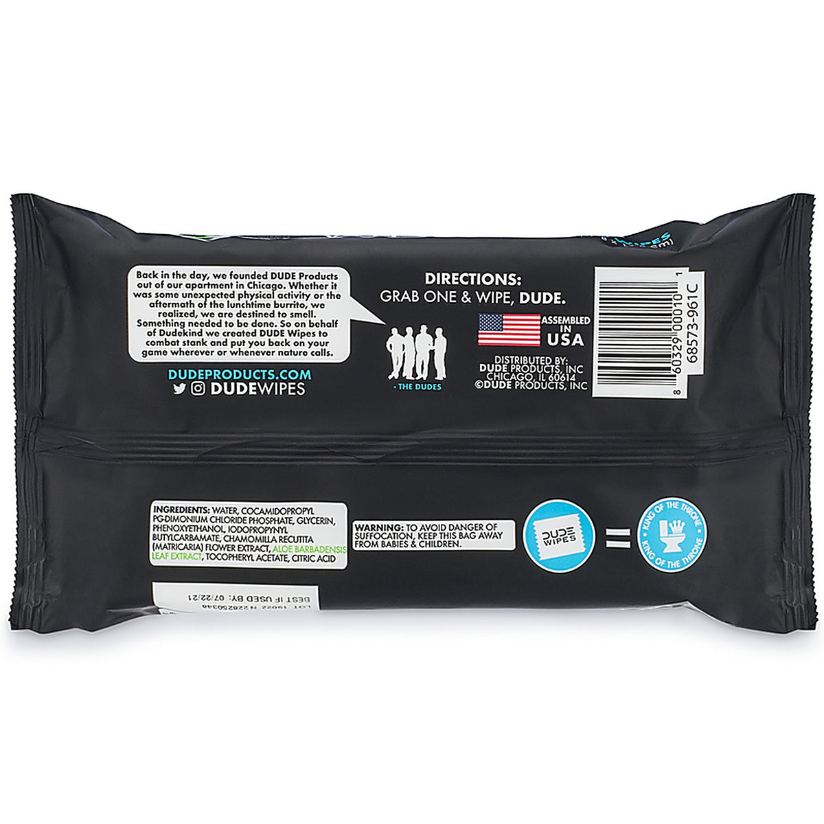 Dude Wipes - DW-CE - Body Wipes 48 CT
