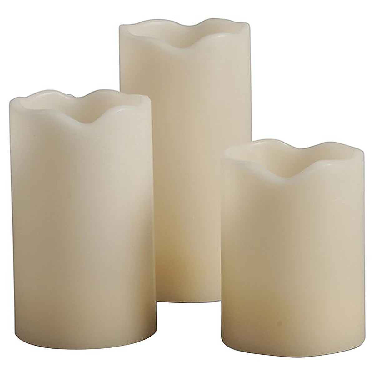 Everlasting Glow - 29980 - Bisque Vanilla Scent Melted Edge Pillar Flameless Flickering Candle