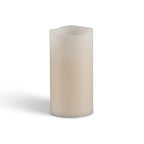 Everlasting Glow - 33076 - Bisque Vanilla Scent Wavy Edge Pillar Flameless Flickering Candle