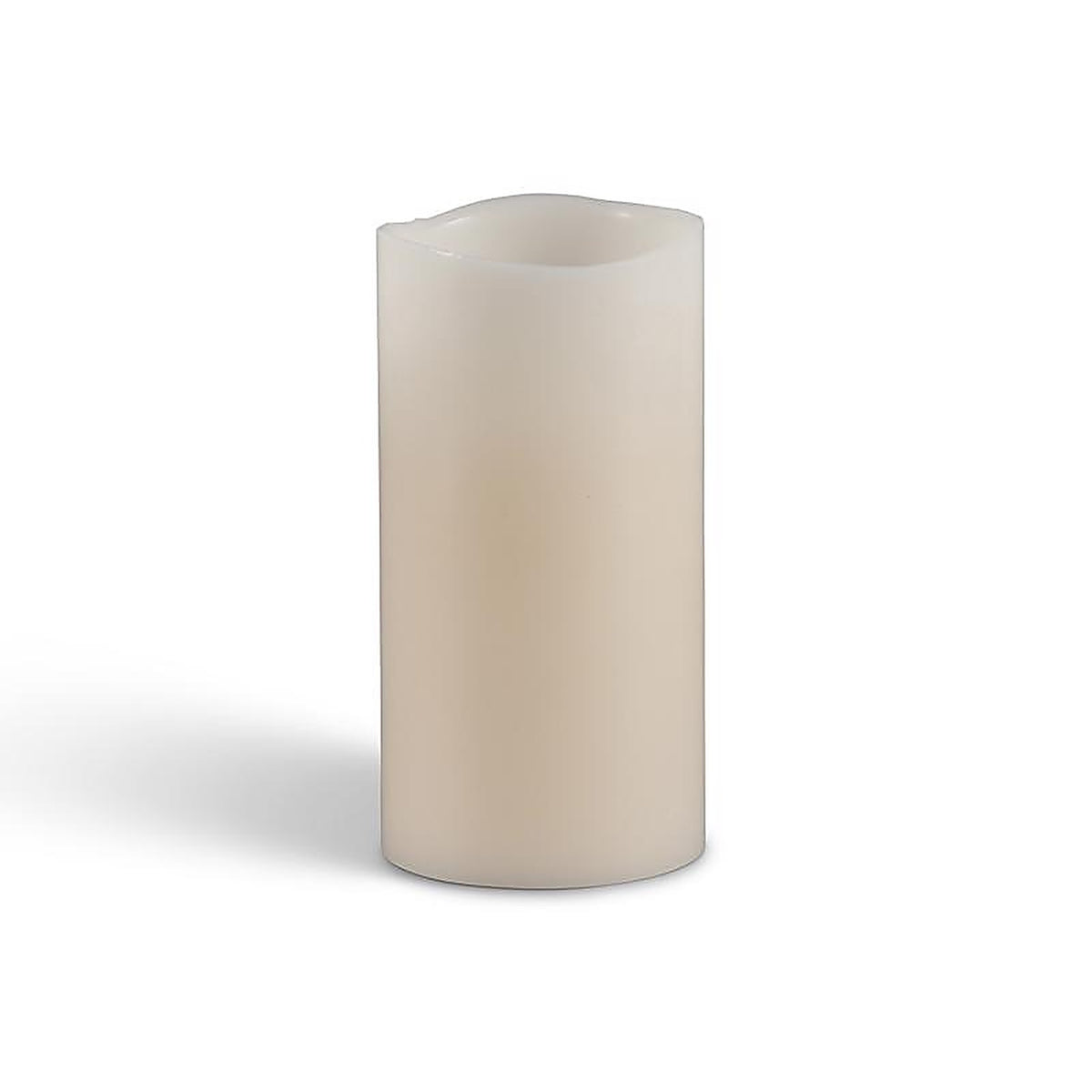 Everlasting Glow - 33076 - Bisque Vanilla Scent Wavy Edge Pillar Flameless Flickering Candle