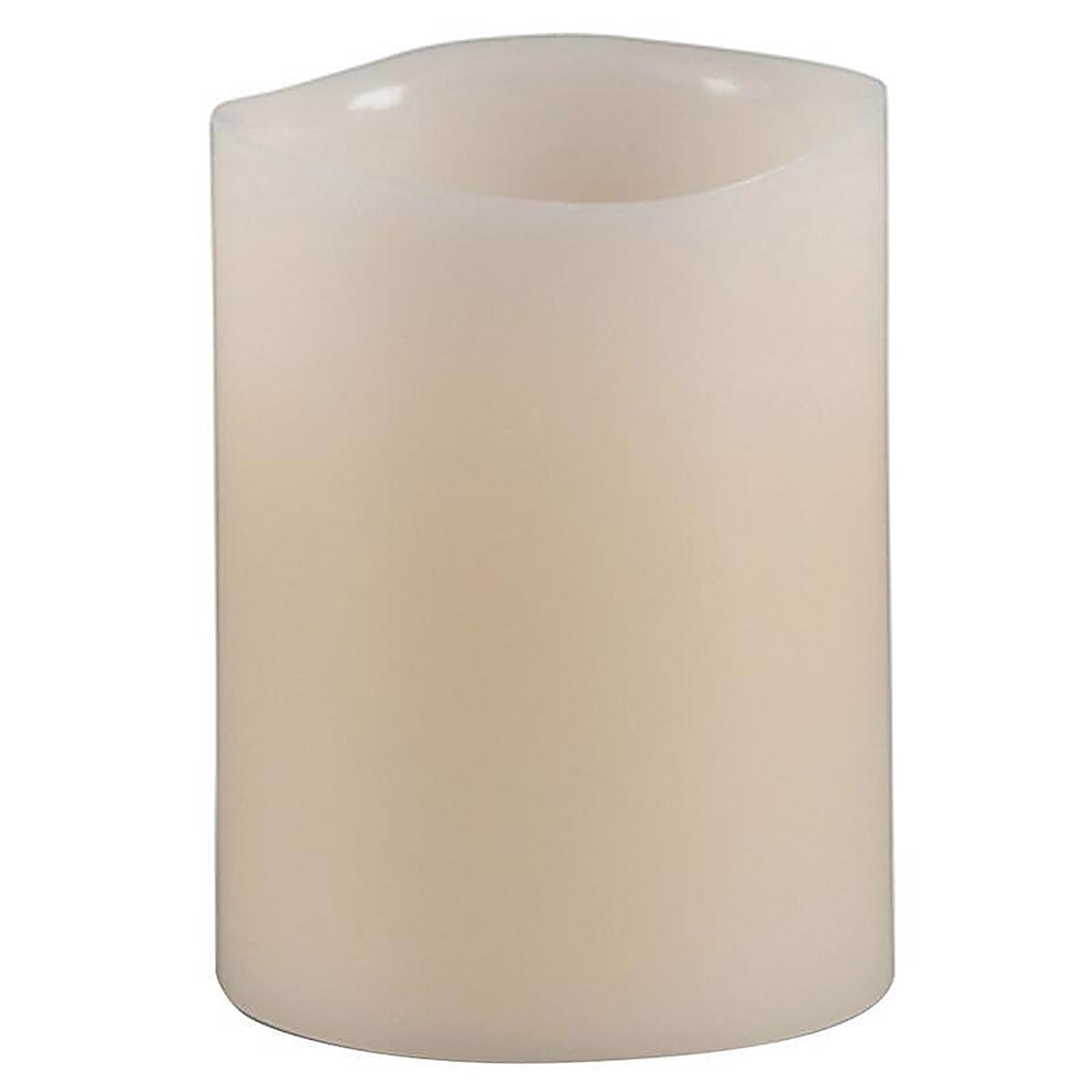 Everlasting Glow - 33075 - Bisque Vanilla Scent Wavy Edge Pillar Flameless Flickering Candle