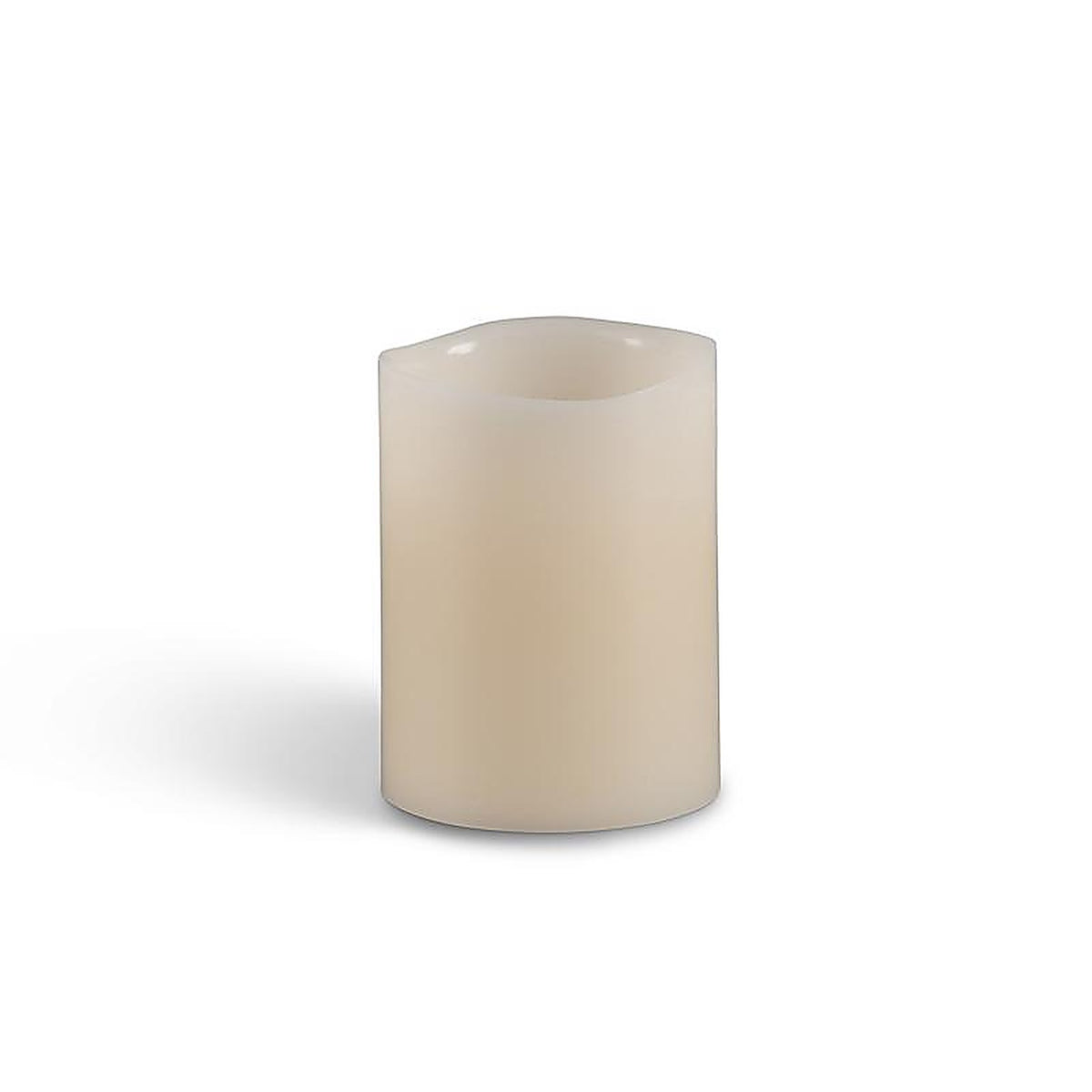 Everlasting Glow - 33075 - Bisque Vanilla Scent Wavy Edge Pillar Flameless Flickering Candle