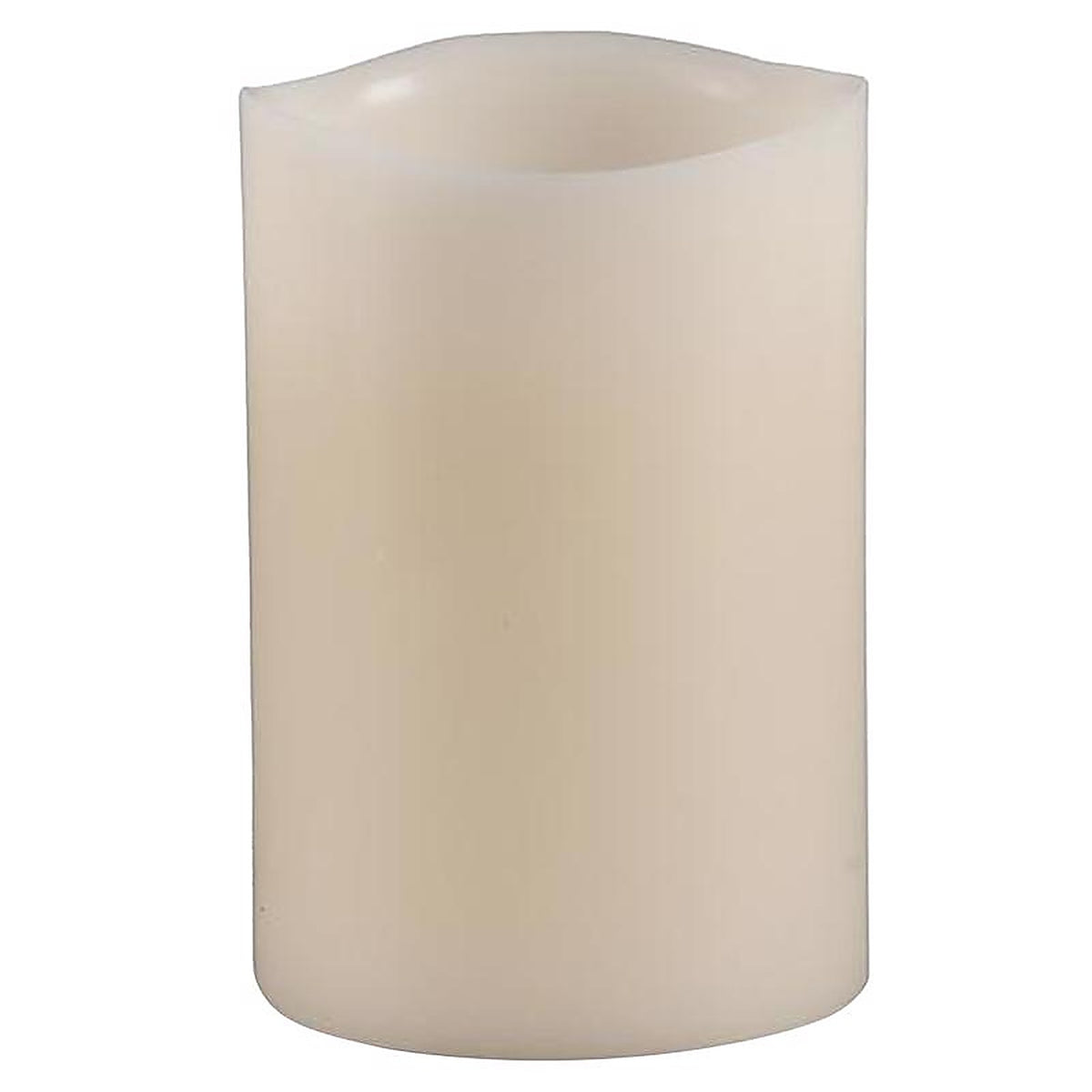 Everlasting Glow - 33078 - Bisque Vanilla Scent Melted Edge Pillar Flameless Flickering Candle