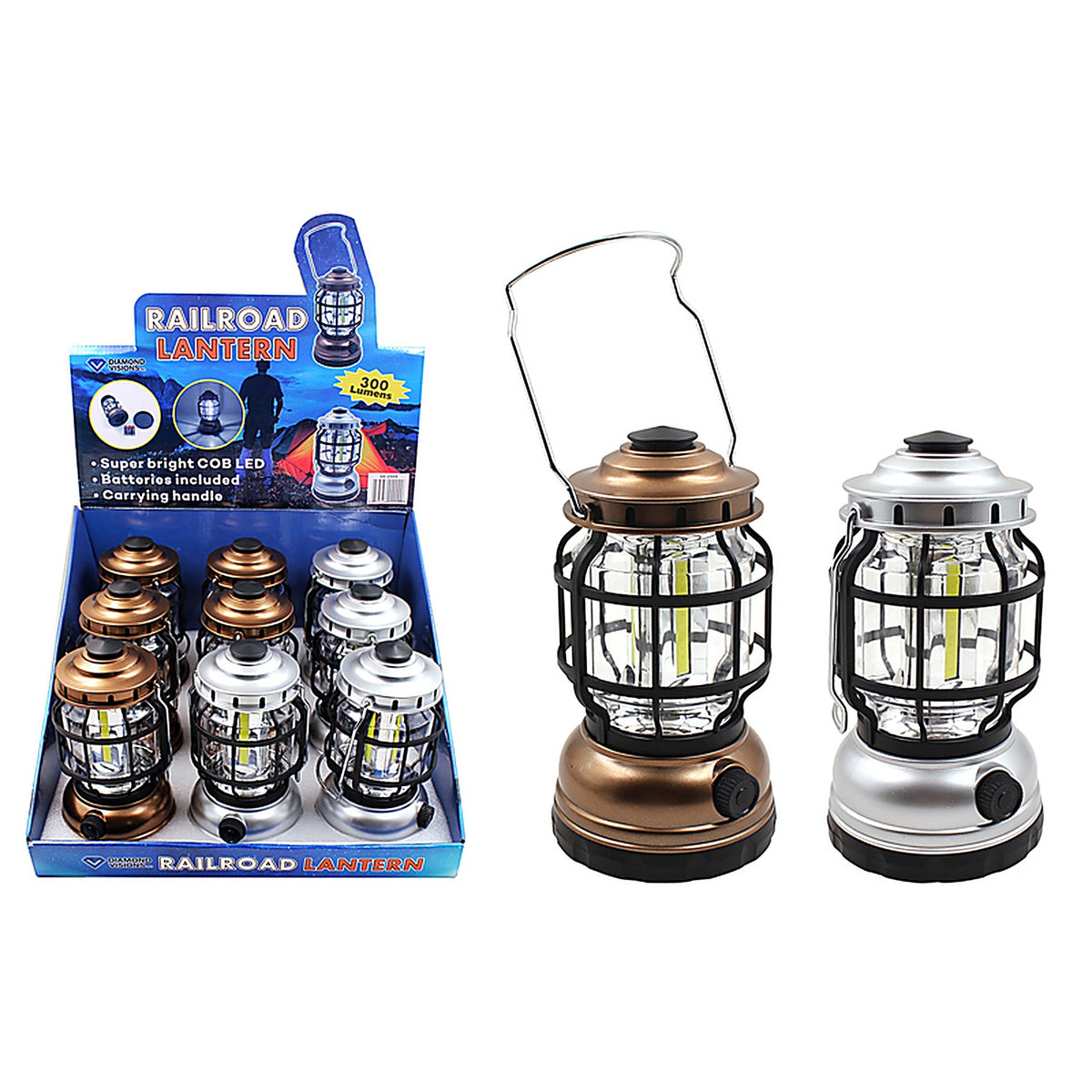 Diamond Visions 368744 300 lumens Assorted LED Railroad Lantern