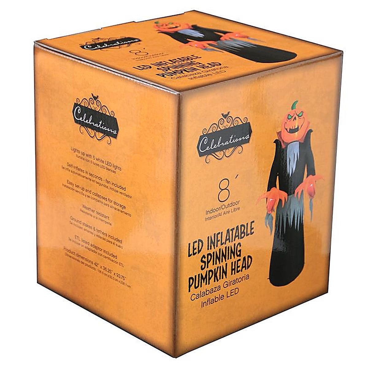 Celebrations MY-20P877C Four Season Head Spinning Pumpkin Inflatable