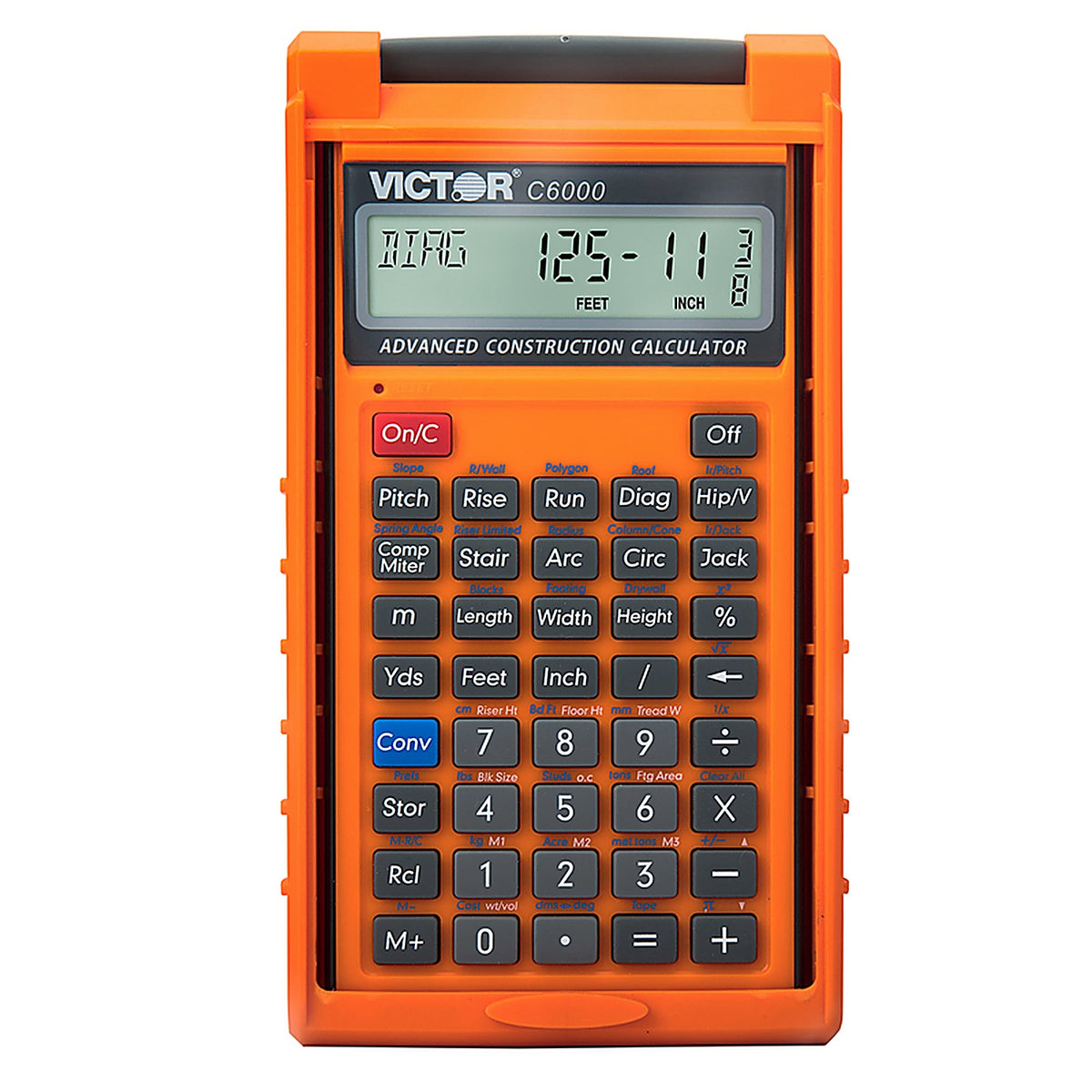 Victor - C6000 - C6000 Orange 8 Digit Construction Calculator