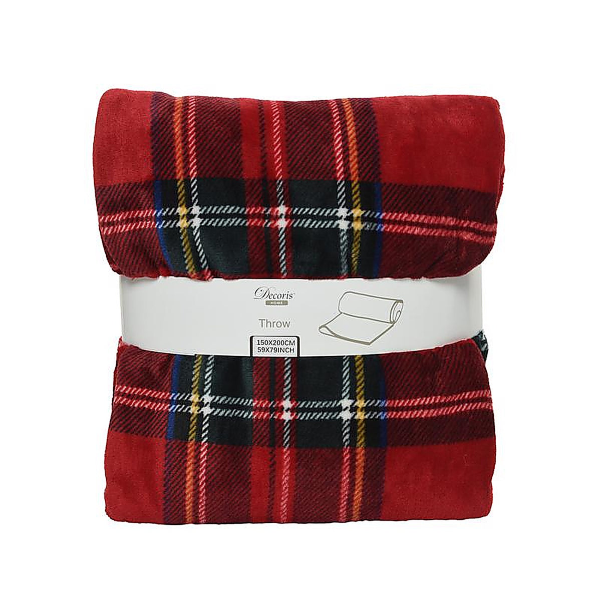 Decoris 613508 Multicolored Checked Indoor Christmas Decor