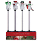 Alpine RGG480ABB LED Cool White 23.3 in. Solar Assorted Holiday Stakes Pathway Decor