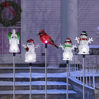 Alpine RGG480ABB LED Cool White 23.3 in. Solar Assorted Holiday Stakes Pathway Decor