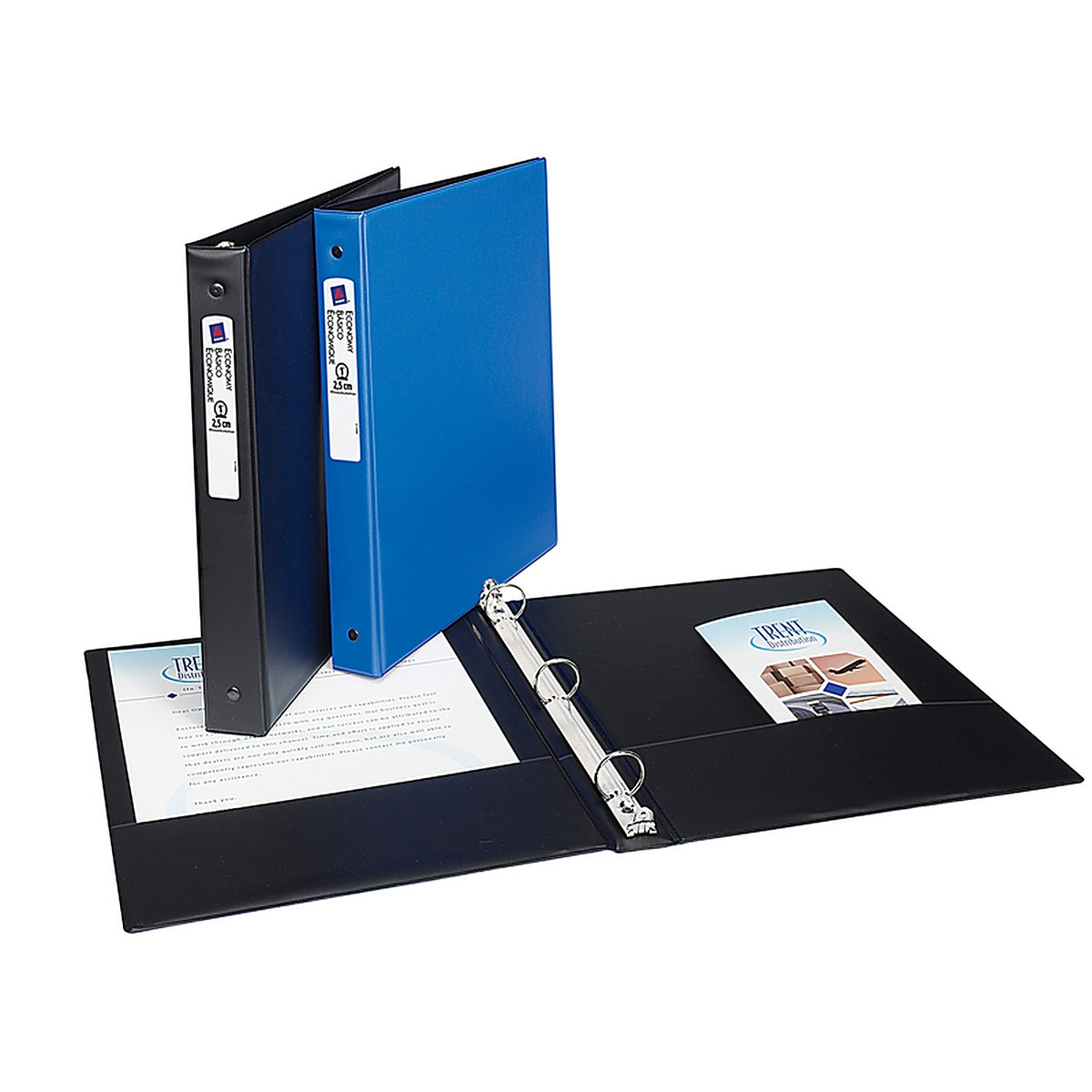 Avery - 11718 - 8-1/2 In. W X 11 In. L Round Ring Assorted Non-View Binder