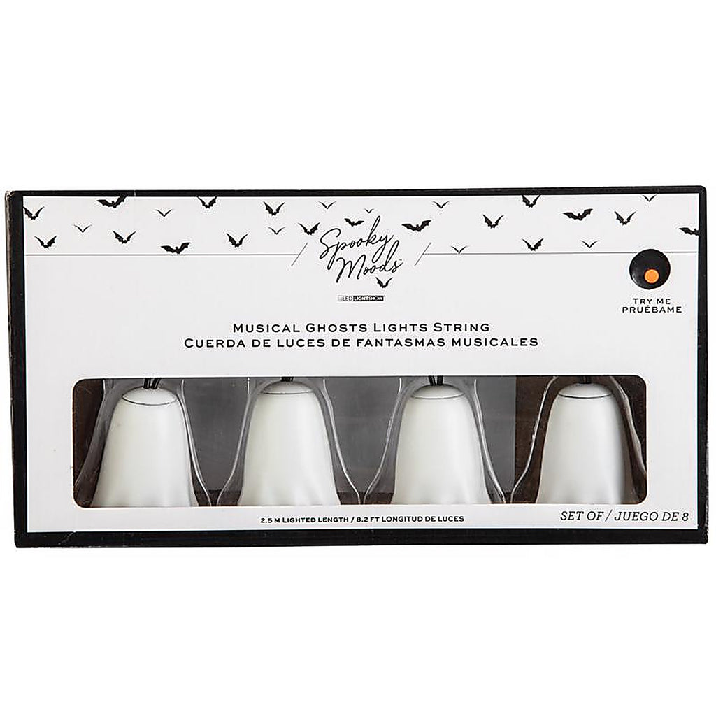Gemmy 227769 2.9528 in. LED Prelit Musical Ghosts Light String Halloween Decor