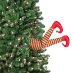 Mr. Christmas - 30453AC - Green/Red Elf Kicker Animated Decor 16 In.