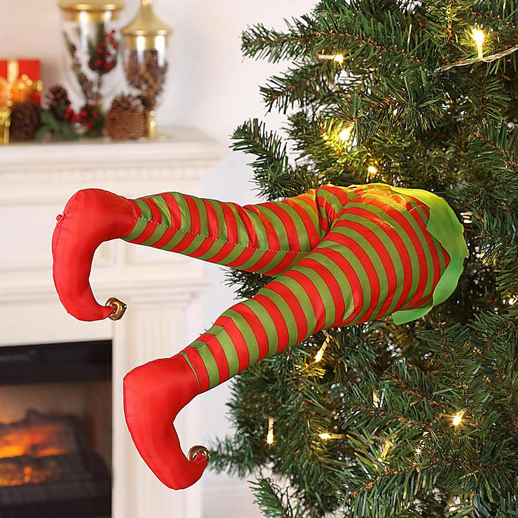 Mr. Christmas - 30453AC - Green/Red Elf Kicker Animated Decor 16 In.