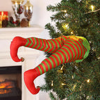 Mr. Christmas - 30453AC - Green/Red Elf Kicker Animated Decor 16 In.
