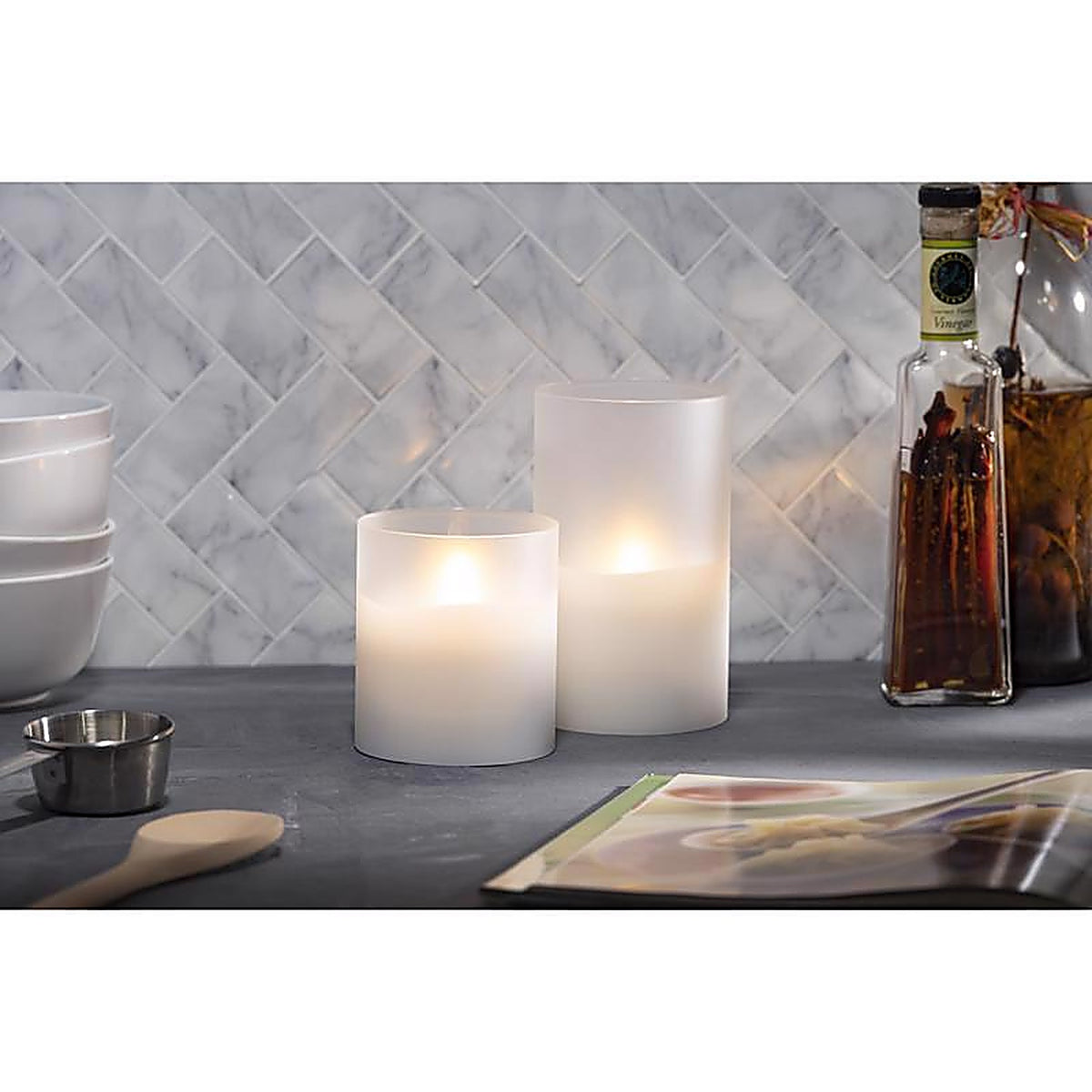 Everlasting Glow - 45604 - White No Scent Scent Flameless Hand Poured Candle