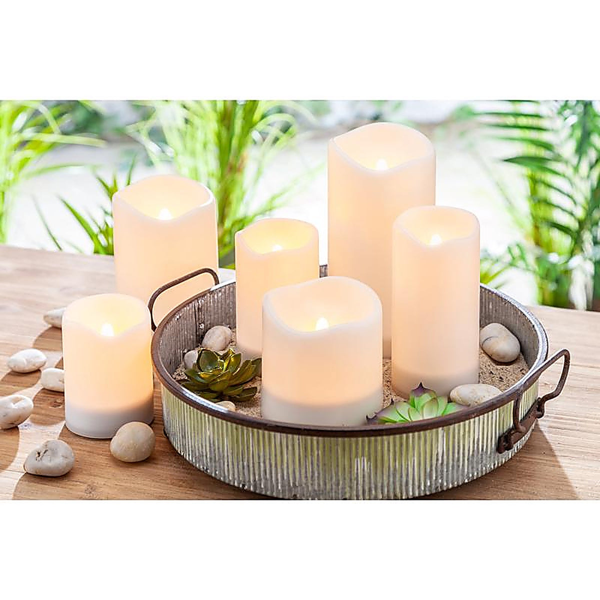Gerson - 44594 - Everlasting Glow Candle Table Decor Plastic 1 Pack 3 In.