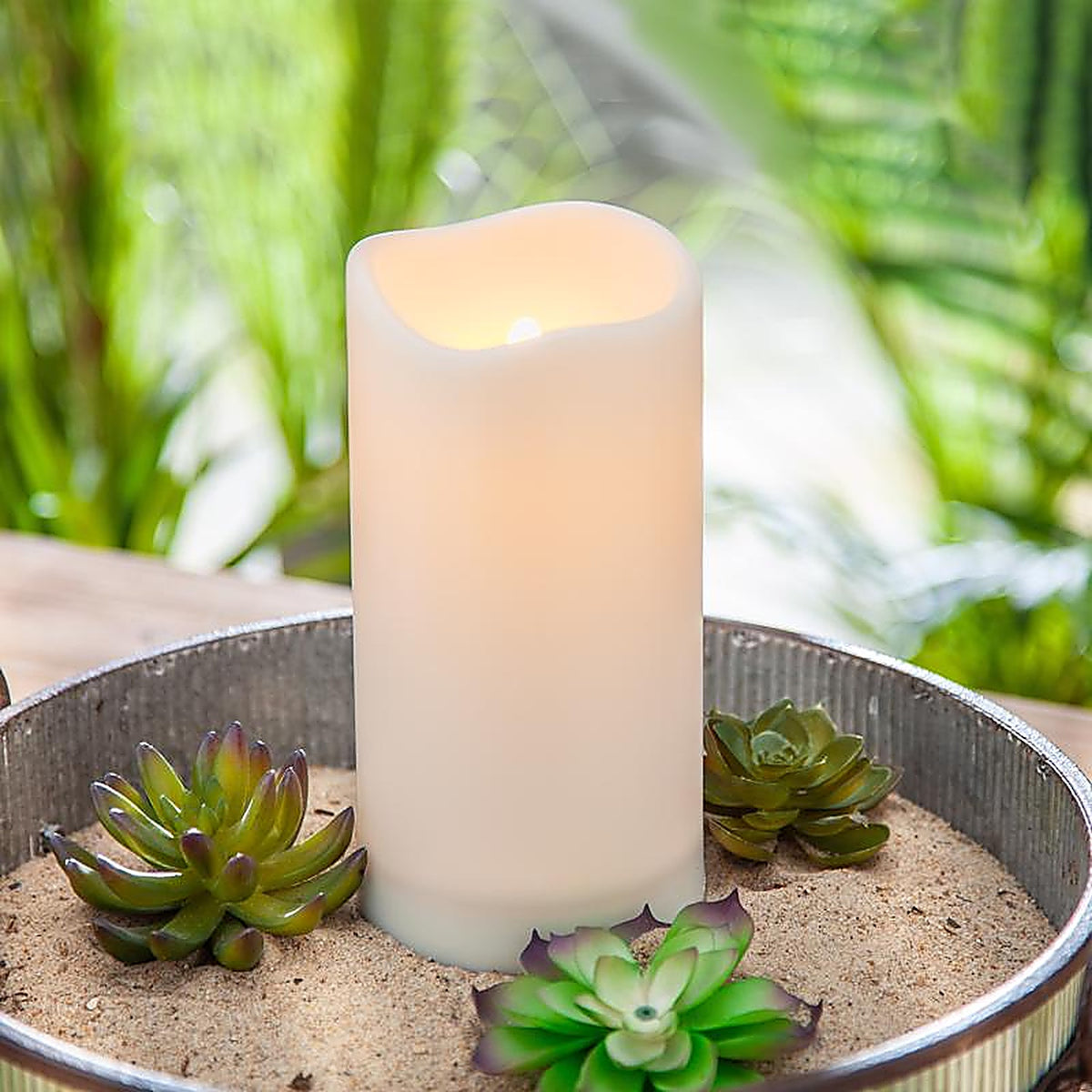 Gerson - 44577 - Everlasting Glow Candle Table Decor Plastic 1 Pack 4 In.