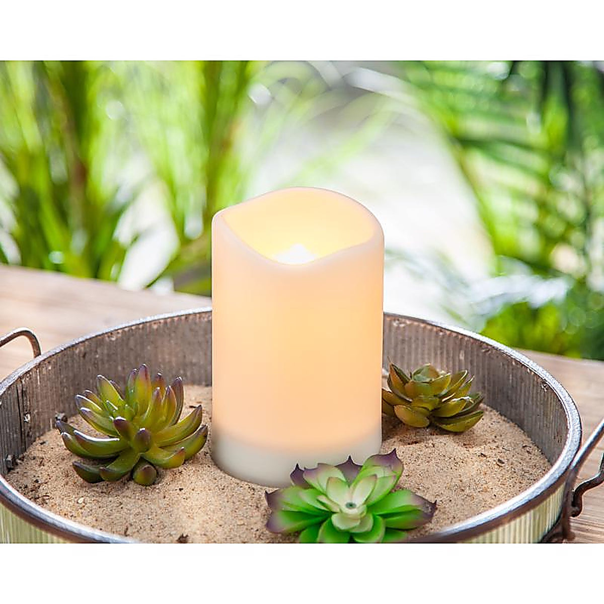 Gerson - 44576 - Everlasting Glow Candle Table Decor Plastic 1 Pack 4 In.