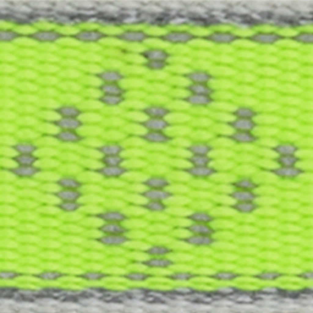 LupinePet - 48159 - Reflective Green Diamond Nylon Dog Leash