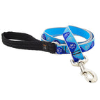 LupinePet - 48459 - Reflective Blue Paws Nylon Dog Leash