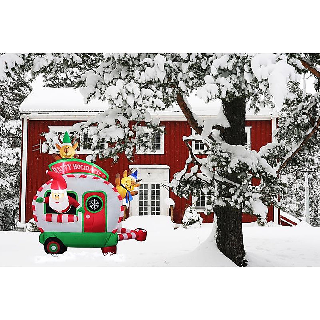 Celebrations MY-22C757 7.5 ft. Holiday Camper w/ Santa Inflatable