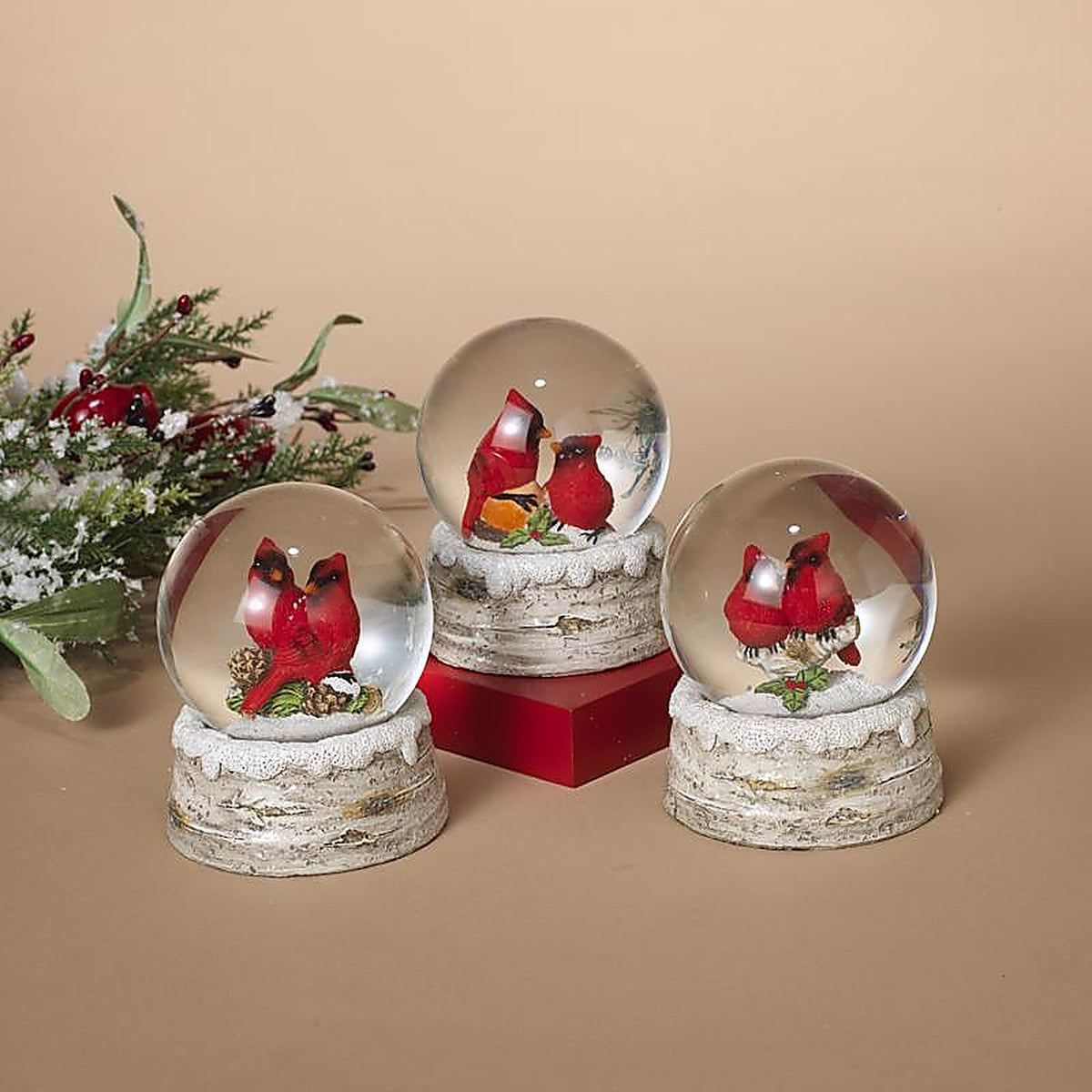 Gerson - 2488190 - Multicolored Cardinal Snow Snowglobe 4.25 In.