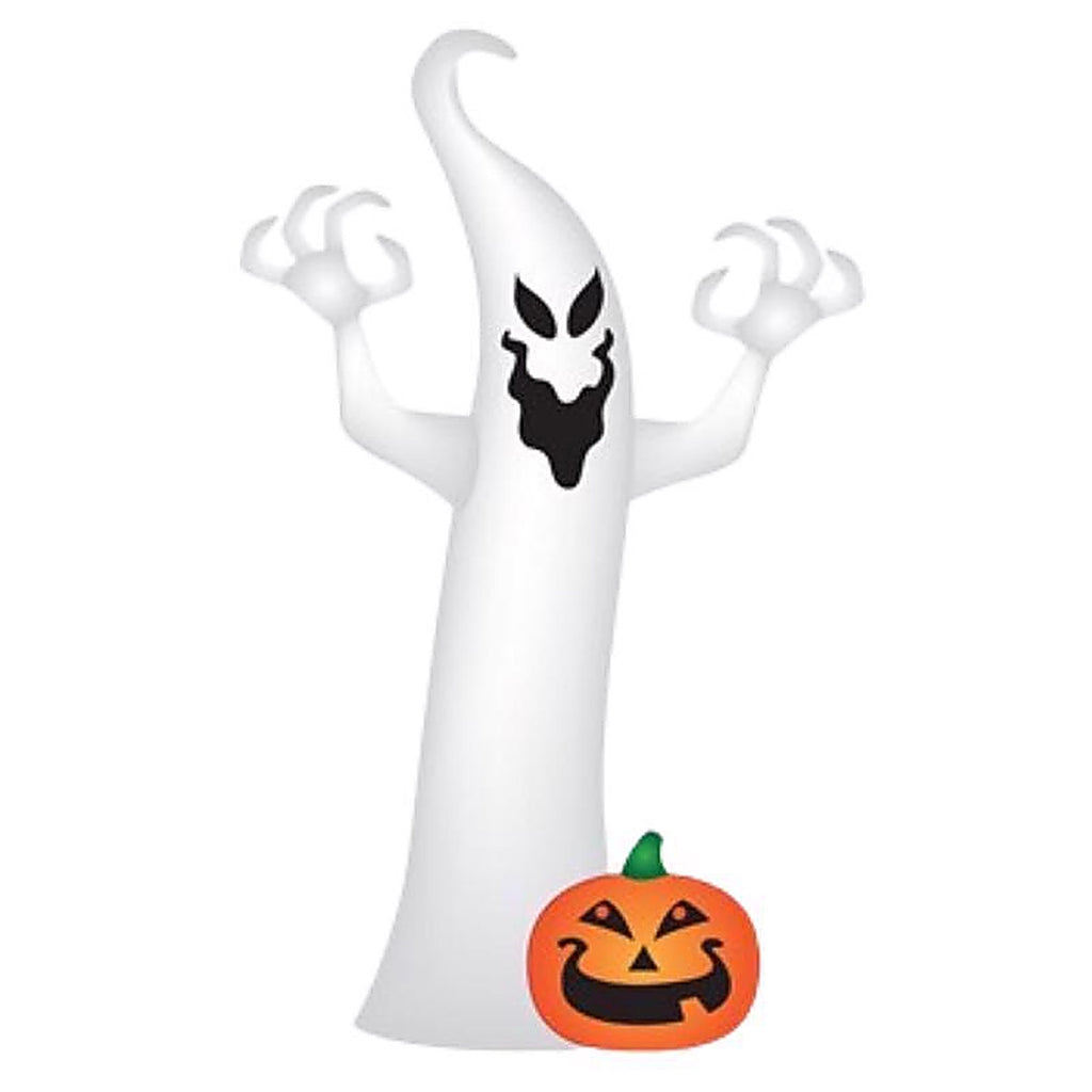Gemmy 229617 Airblown 9 ft. LED Prelit Ghost and Pumpkin Inflatable