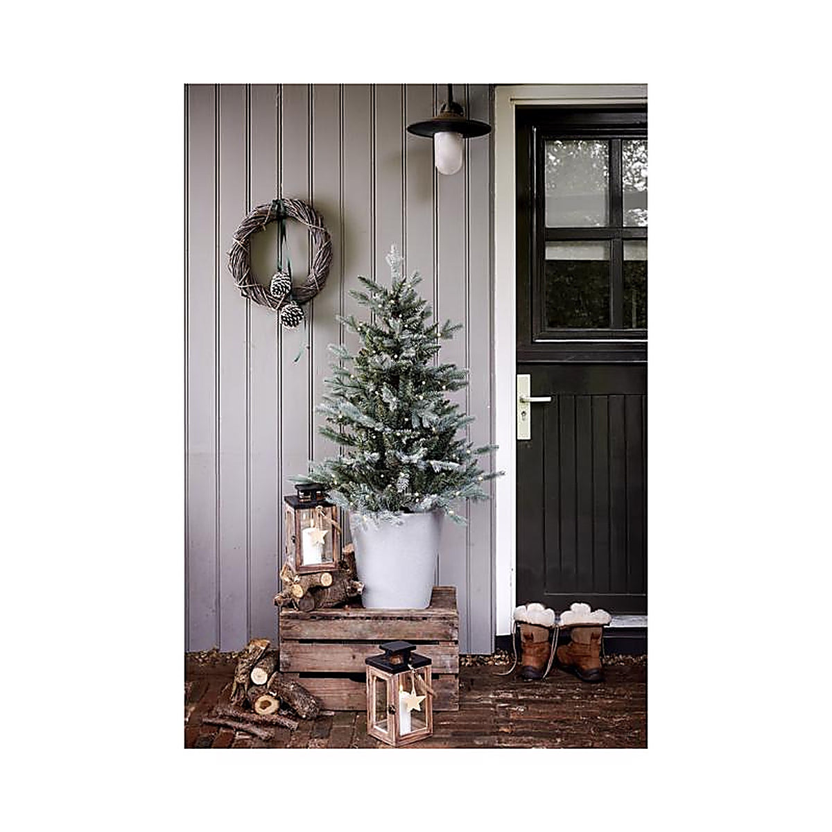 Celebrations 9922056 4 ft. Full LED 80 ct Misty Allison Pine Christmas Tree