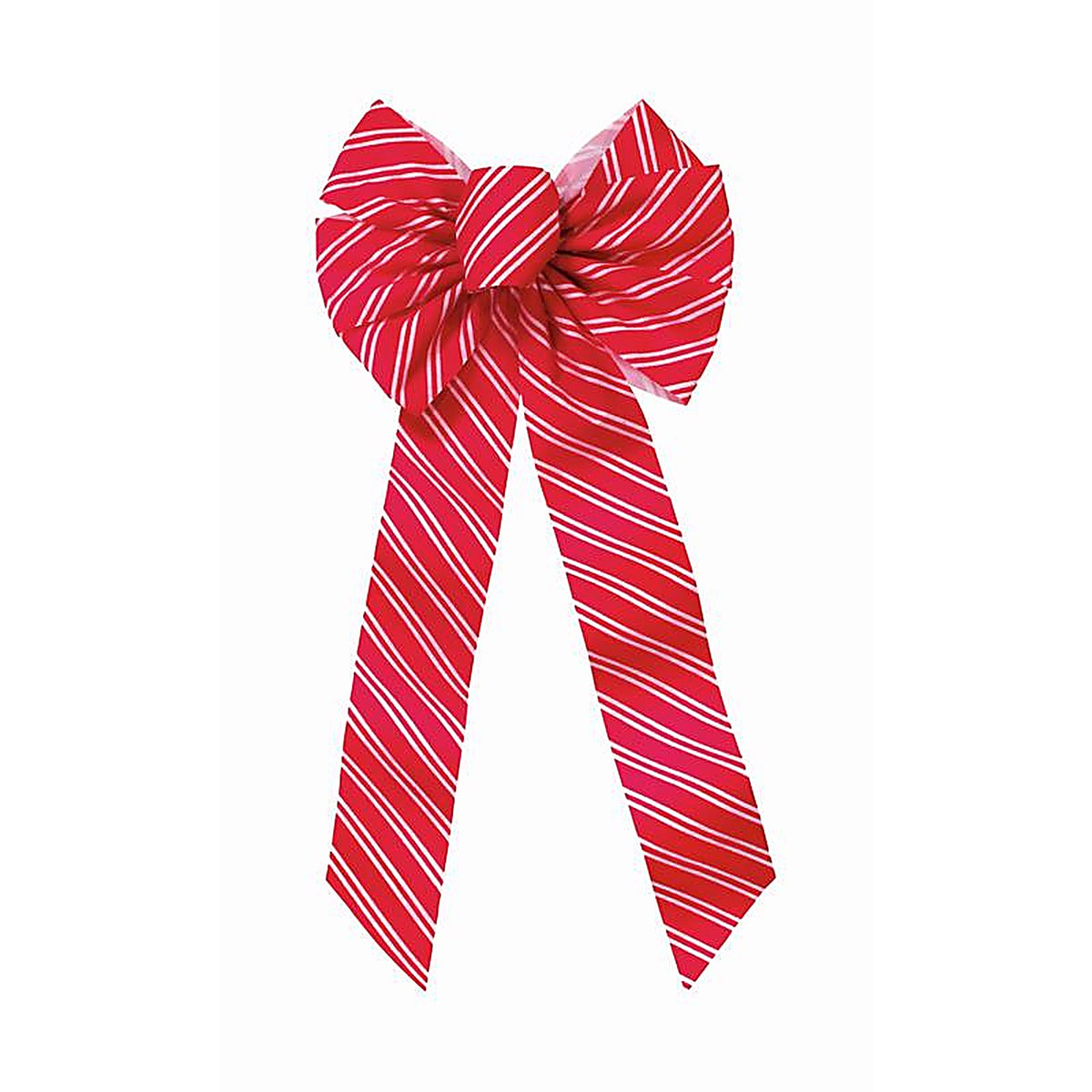Holiday Trims - 6599DOZ - Red/White Striped Christmas Bow 26 In.