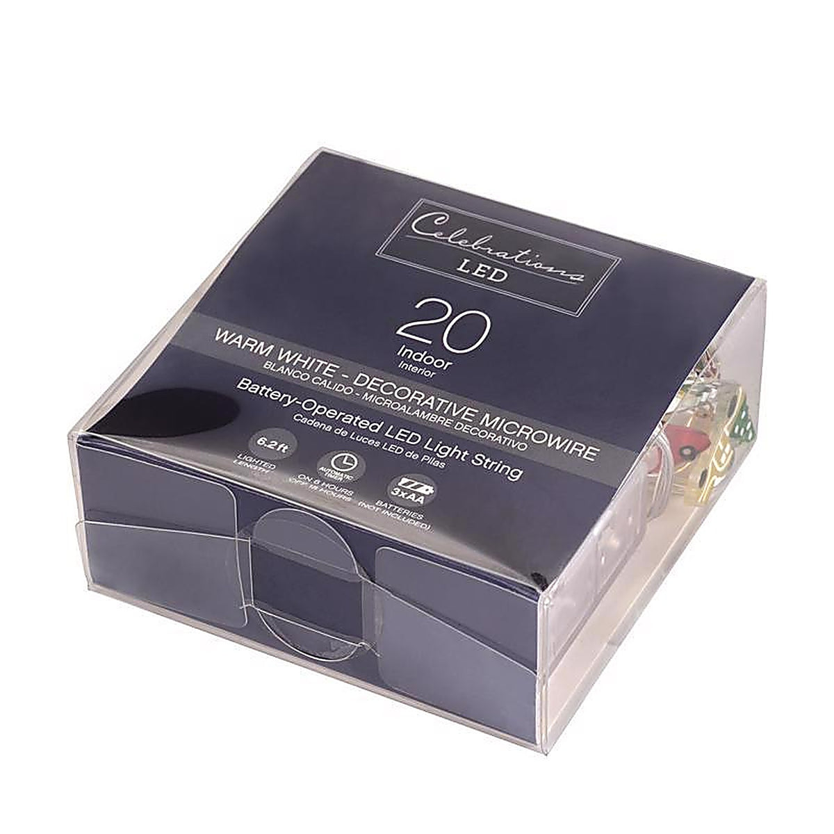 Celebrations 9922045 LED Micro Dot/Fairy Clear/Warm White 20 ct Novelty Christmas Lights 6.2 ft.