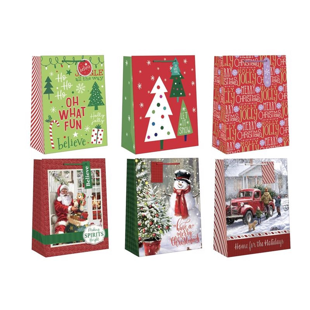 Paper Image CGBTA96R-1 Multi-Color Christmas Gift Bag