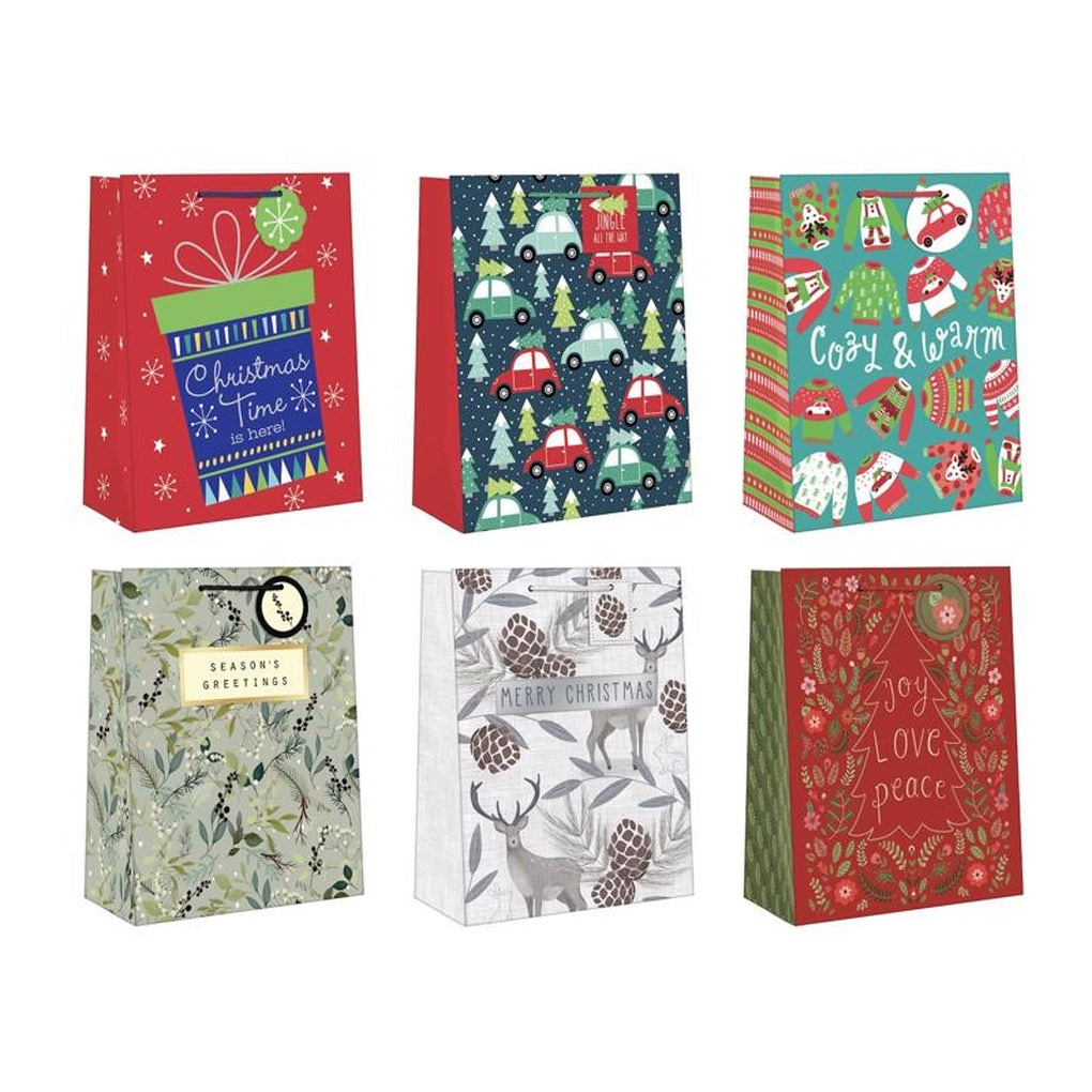 Paper Image CGBTA96R-1 Multi-Color Christmas Gift Bag