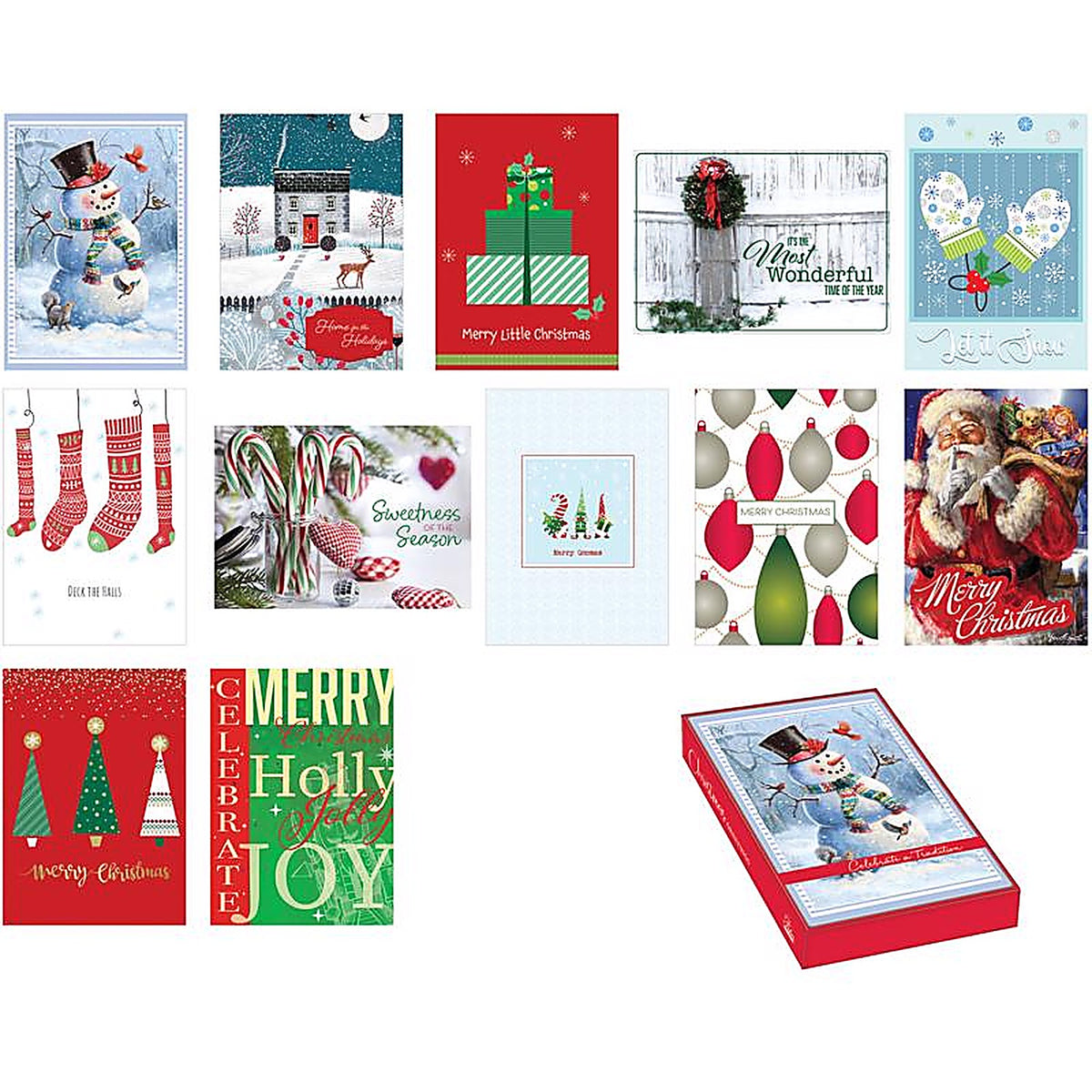 Paper Image CBC446CD Christmas Boxed Cards 18 pk