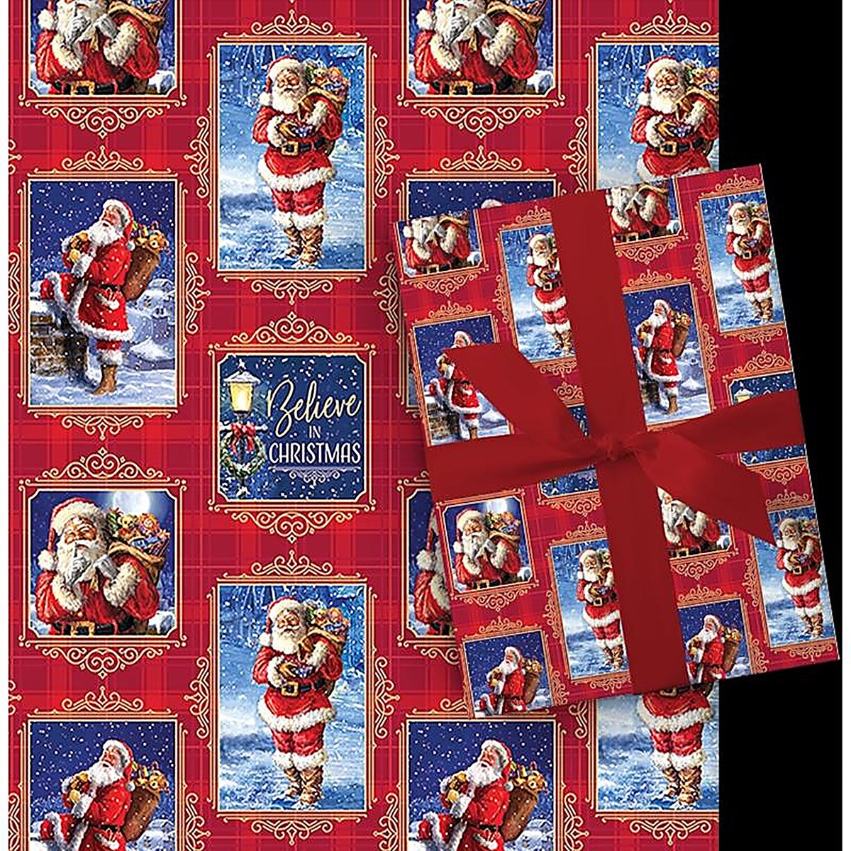 Paper Images - CW3530A28 - Assorted Santas and Snowman Gift Wrap