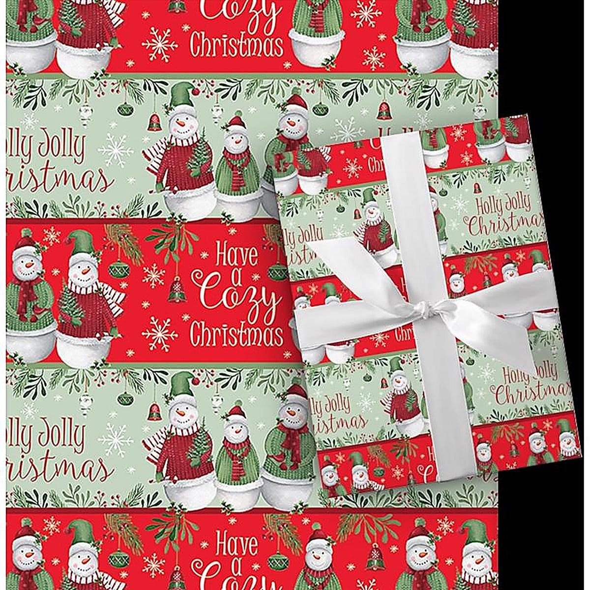 Paper Images - CW3530A28 - Assorted Santas and Snowman Gift Wrap