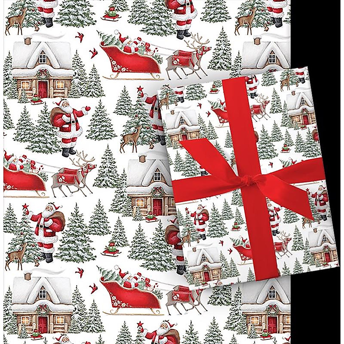 Paper Images - CW3530A28 - Assorted Santas and Snowman Gift Wrap
