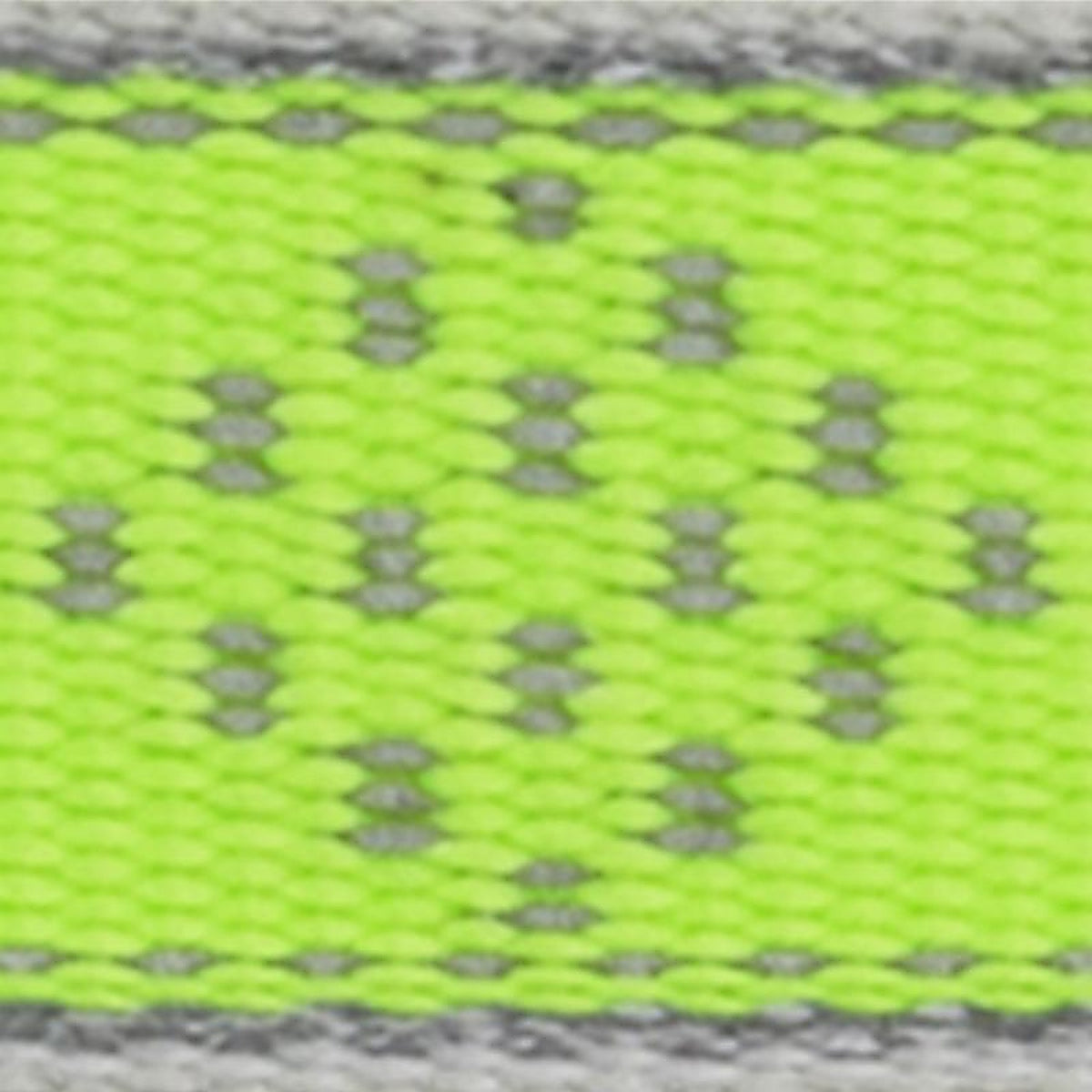 LupinePet - 48101 - Reflective Green Diamond Nylon Dog Adjustable Collar