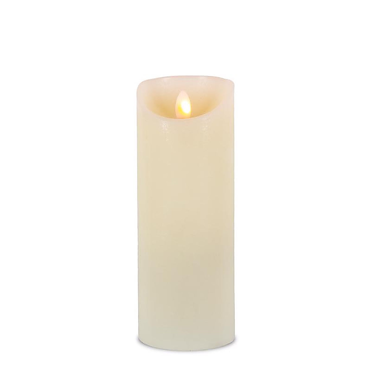 Gerson 44611 LED Bisque Flamless Pillar Candle Indoor Christmas Decor 8 in.