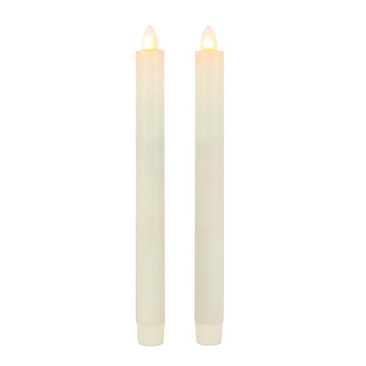 Gerson 44613 LED Bisque Aurora Flame Taper Candles Indoor Christmas Decor 9.85 in.