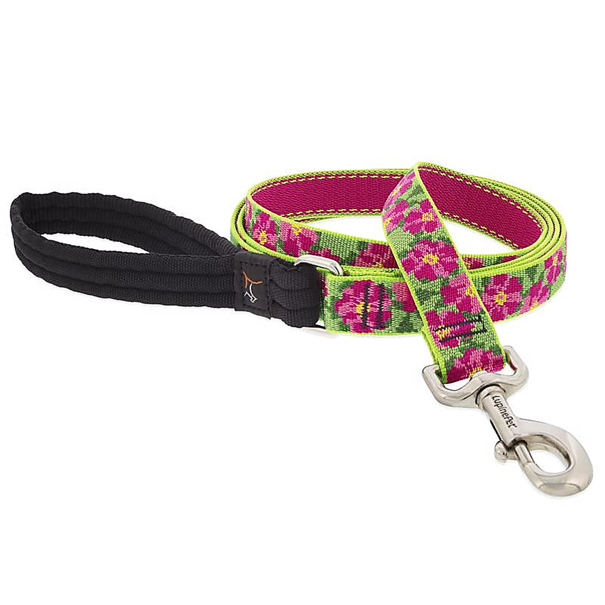 LupinePet - 22259 - Original Multicolored Petunias Nylon Dog Leash