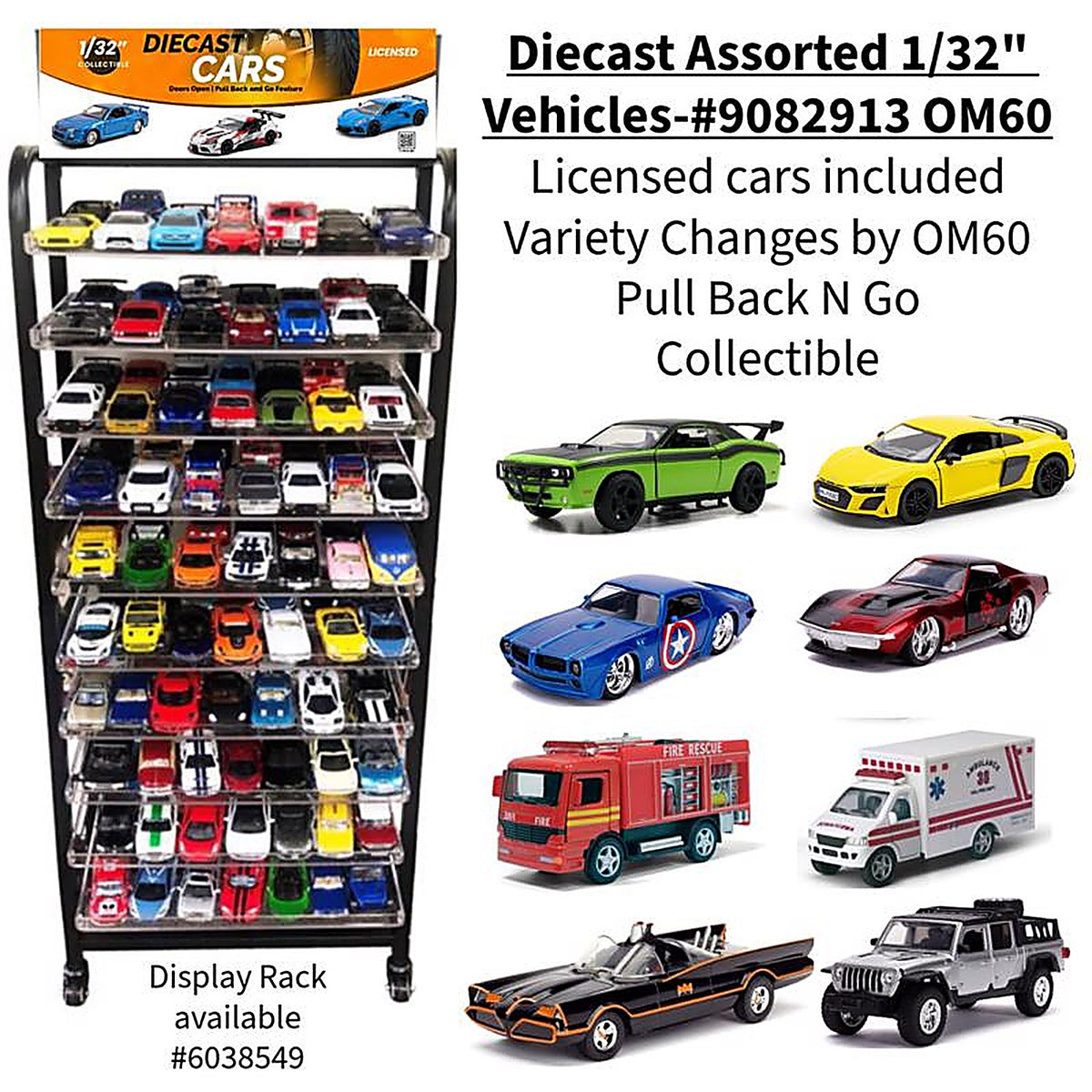 Diecast - 9575 - Pullback and Go Diecast Vehicle Multicolored