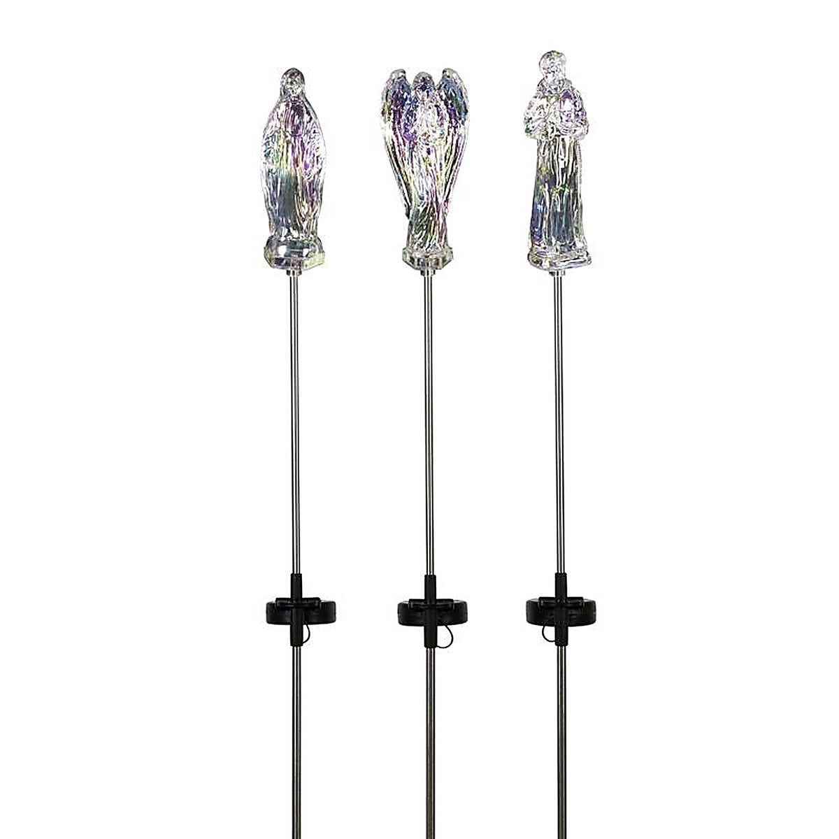 Alpine SKY461ABB LED 34 in. St. Francis/Mary/Angel Pathway Decor