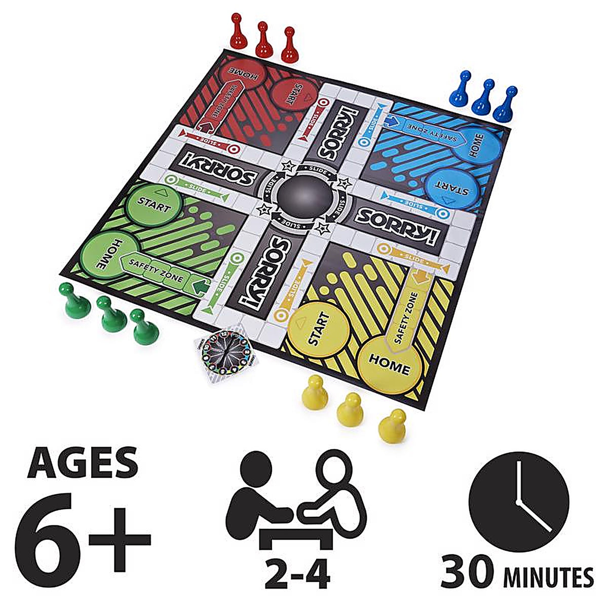 Spin Master 6062171 Sorry! Giant Edition Board Game Multicolored