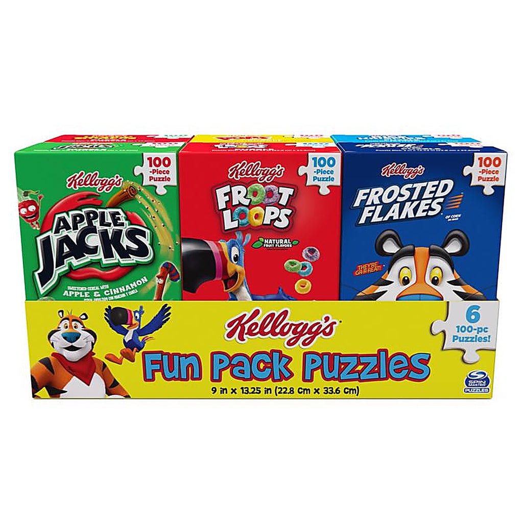 Spin Master 6062175 Kelloggs Cereal Fun Pack Puzzles Multicolored