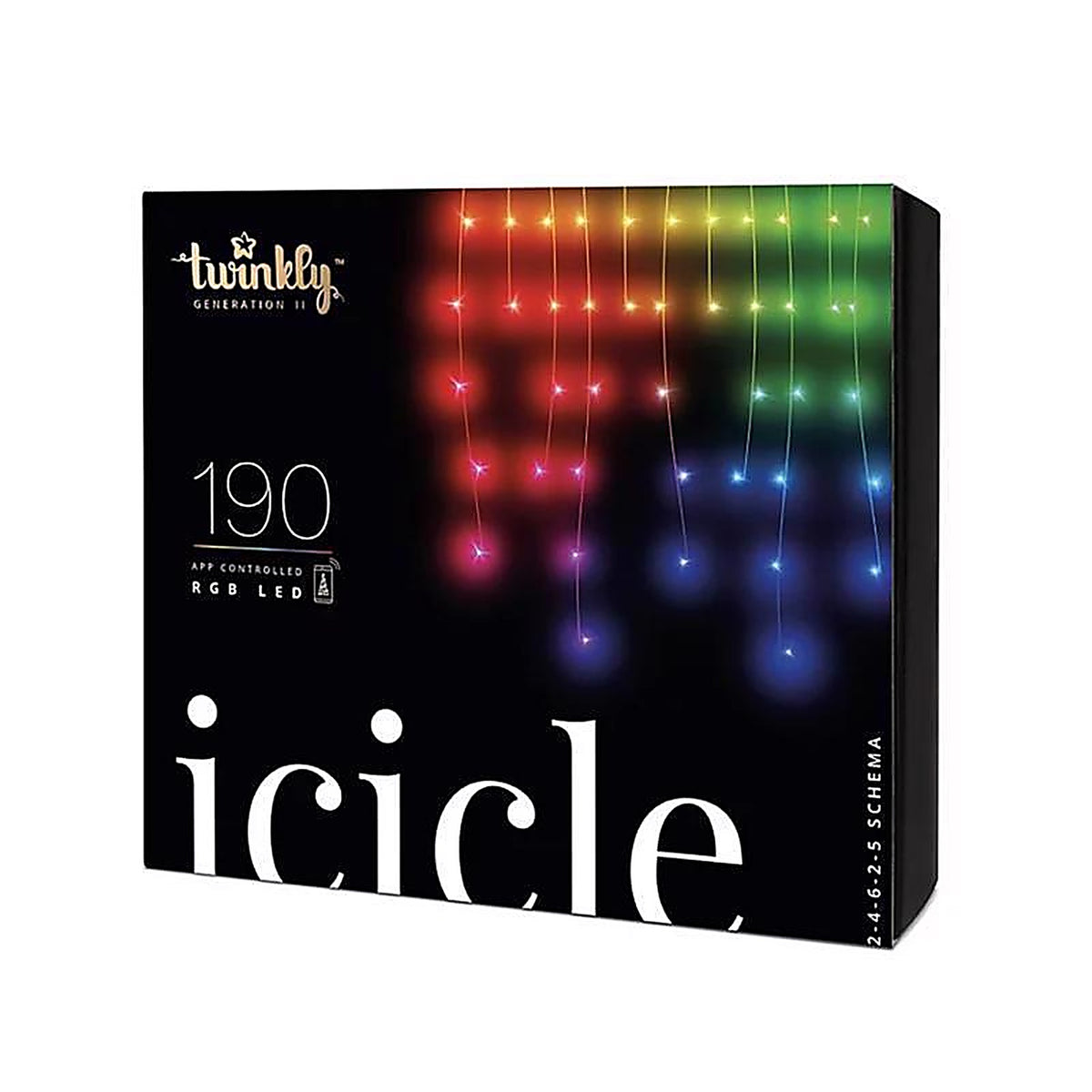 Holiday Bright Lights R190ICTWP Twinkly LED Mini Multicolored/Warm White 190 ct Icicle Christmas Lights
